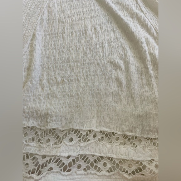 Free People, XS, women’s crochet and knit flared long sleeve boho mini dress EUC - Picture 10 of 11